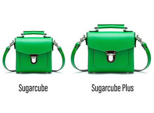 Handmade Leather Sugarcube Handbag - Green-4