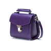 Handmade Leather Sugarcube Handbag - Purple-1