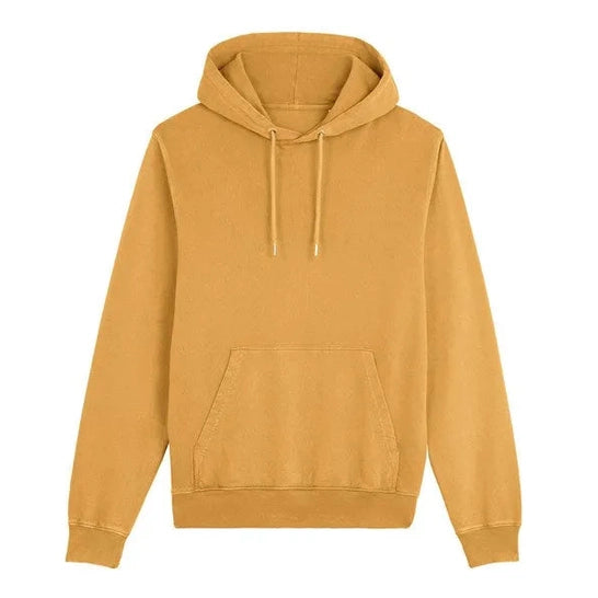 Yellow hoodie on a white background