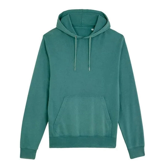 Teal hoodie on a white background