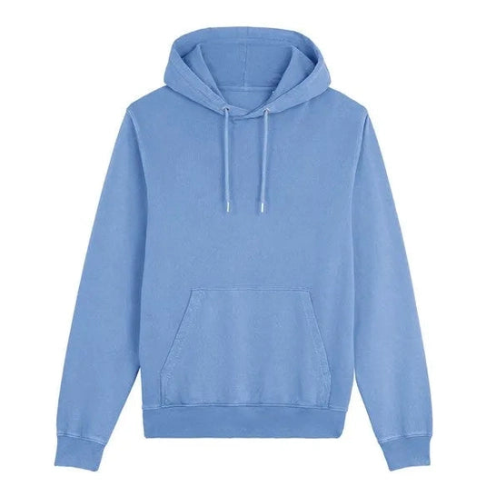 Blue hoodie on a white background