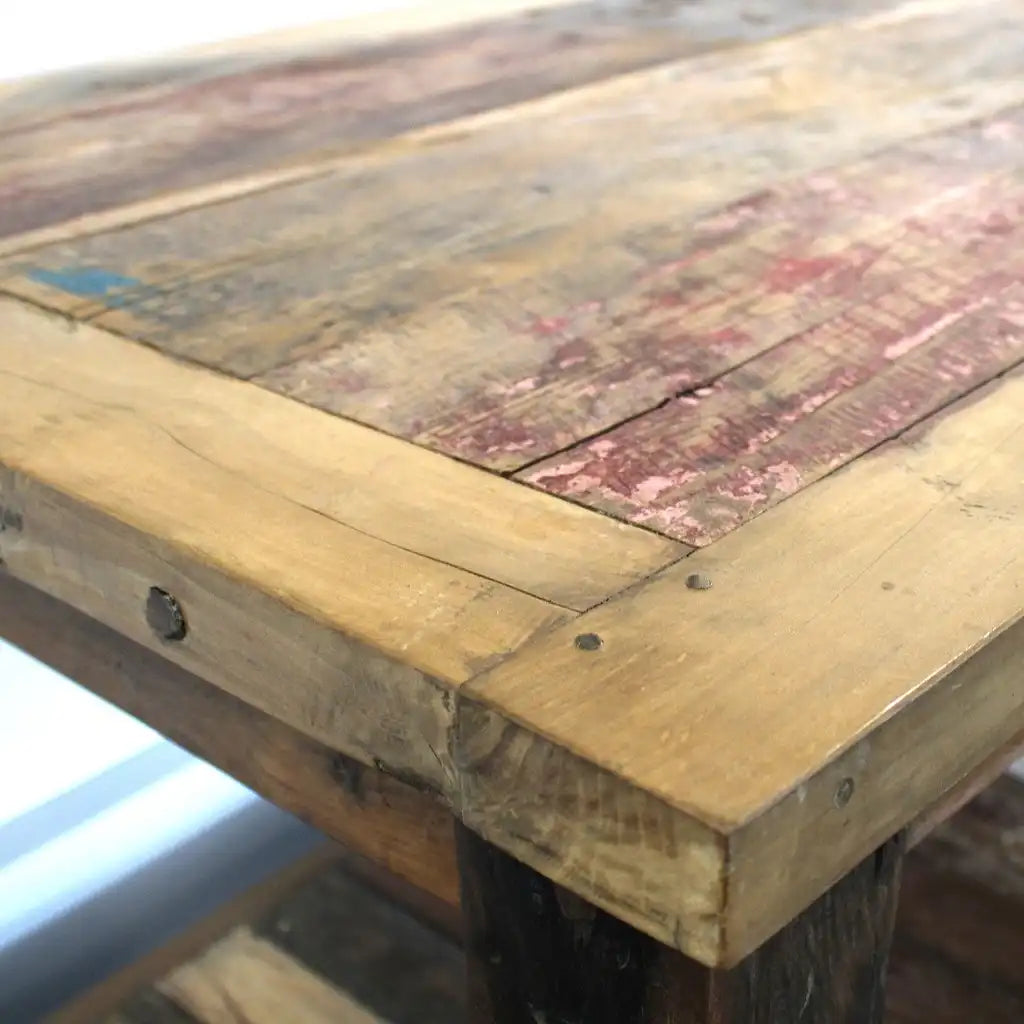 Ancient Wisdom Recycled Teakwood Dinning Table 1.8 m - Wooden Dining Table Furniture > Tables > Kitchen & Dining Room Tables > Recycled Tables > Teakwood Dinning Tables 1.8 m emmy-jane-boutique.myshopify.com