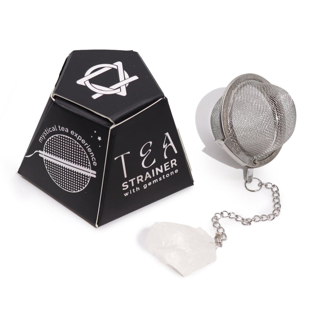 Emmy Jane - Ancient Wisdom Tea Strainer - Raw Gemstone Stainless Steel Tea Strainer- Tea Gift.Are you ready to add a touch of enchantment and elegance to your tea or gemstone collection? Look no further! Our captivating Raw Gemstone Tea Strainers are the perfect addition to your tea-drinking routine. These enchanting accessories are not only a great gift for gemstone connoisseurs but also make for a stunning addition to any tea lover's collection. They are a true fusion of elegance and functionality!