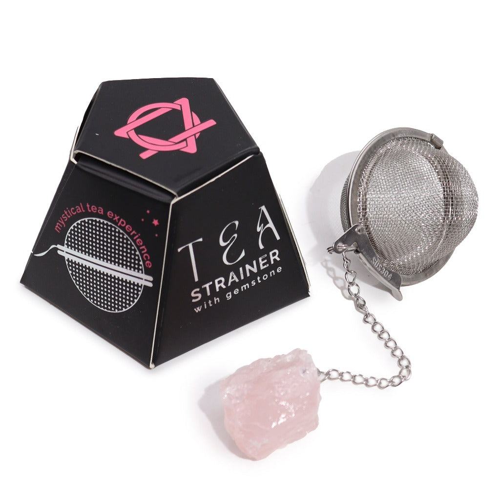 Emmy Jane - Ancient Wisdom Tea Strainer - Raw Gemstone Stainless Steel Tea Strainer- Tea Gift.Are you ready to add a touch of enchantment and elegance to your tea or gemstone collection? Look no further! Our captivating Raw Gemstone Tea Strainers are the perfect addition to your tea-drinking routine. These enchanting accessories are not only a great gift for gemstone connoisseurs but also make for a stunning addition to any tea lover's collection. They are a true fusion of elegance and functionality!