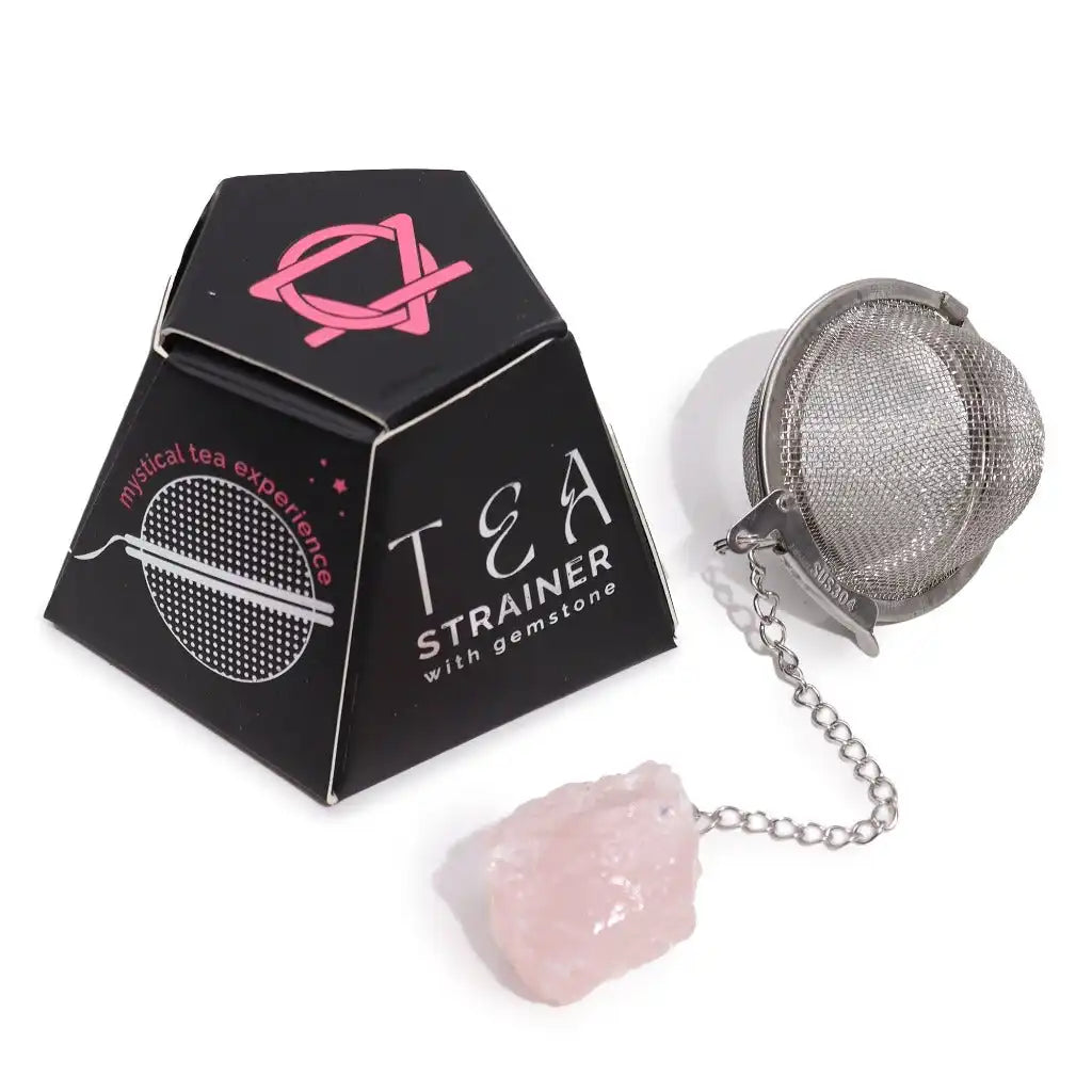Ancient Wisdom Tea Strainer - Raw Gemstone & Stainless Steel Tea Strainer- Tea Gift Home & Garden > Kitchen & Dining > Kitchen Tools & Utensils > Tea Strainers > Raw Gemstone Tea Strainers > Stainless Steel Tea Strainers > Tea Gifts emmy-jane-boutique.myshopify.com