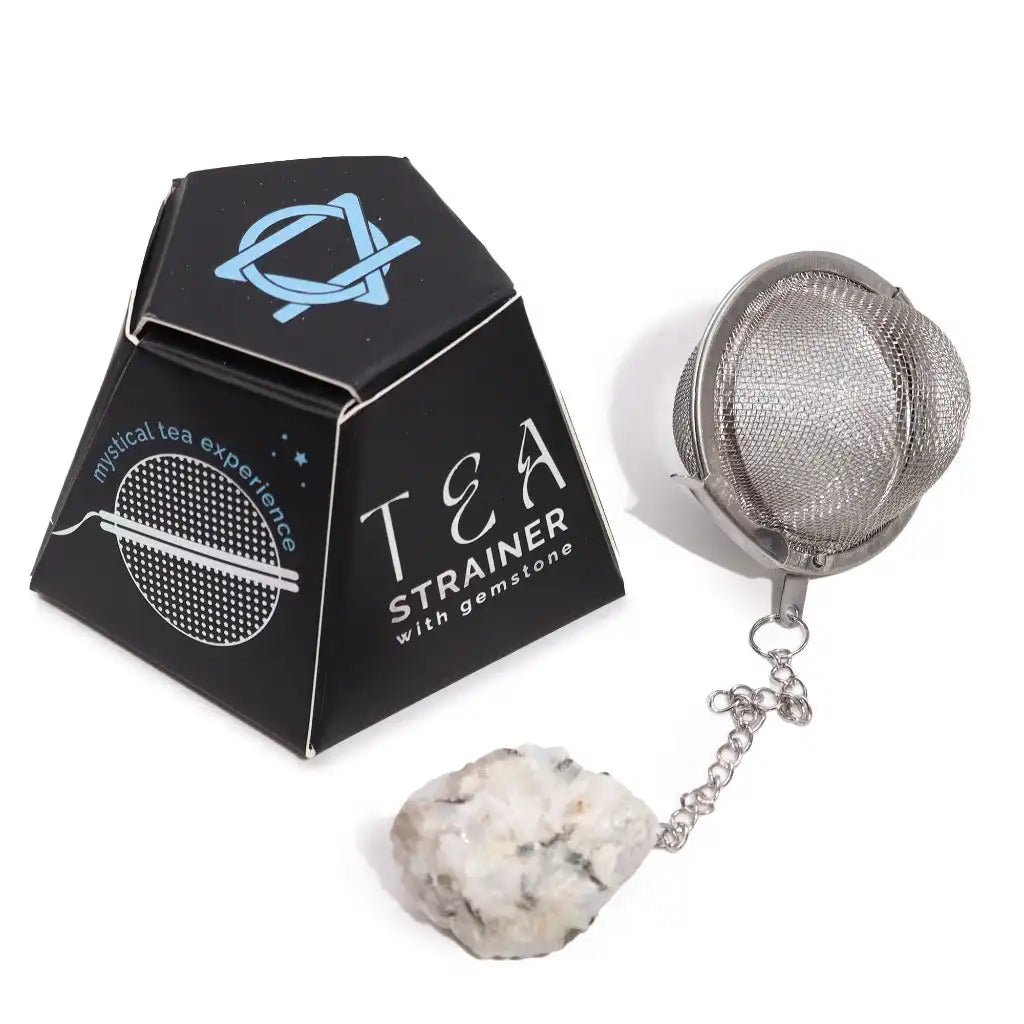 Ancient Wisdom Tea Strainer - Raw Gemstone & Stainless Steel Tea Strainer- Tea Gift Home & Garden > Kitchen & Dining > Kitchen Tools & Utensils > Tea Strainers > Raw Gemstone Tea Strainers > Stainless Steel Tea Strainers > Tea Gifts emmy-jane-boutique.myshopify.com