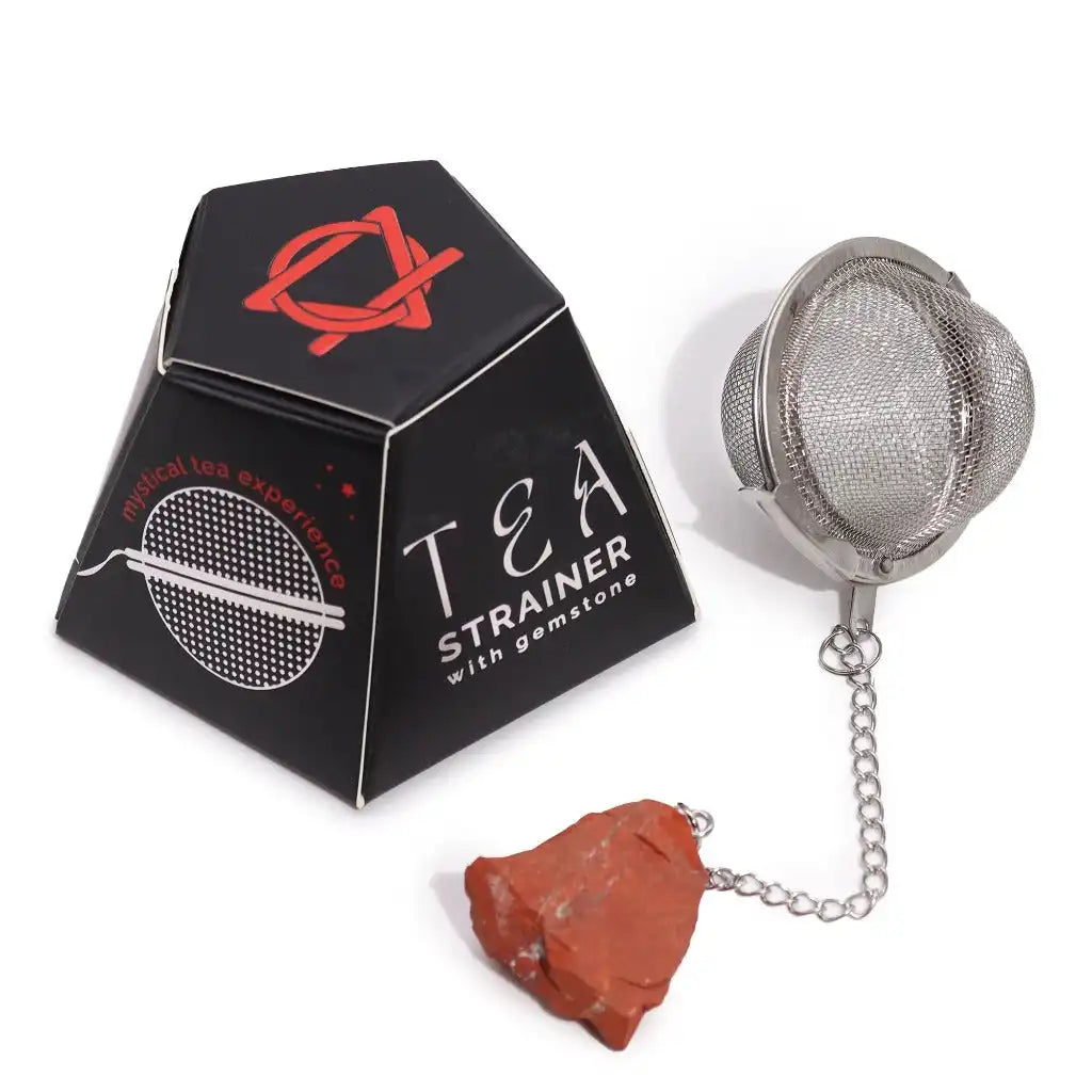 Ancient Wisdom Tea Strainer - Raw Gemstone & Stainless Steel Tea Strainer- Tea Gift Home & Garden > Kitchen & Dining > Kitchen Tools & Utensils > Tea Strainers > Raw Gemstone Tea Strainers > Stainless Steel Tea Strainers > Tea Gifts emmy-jane-boutique.myshopify.com
