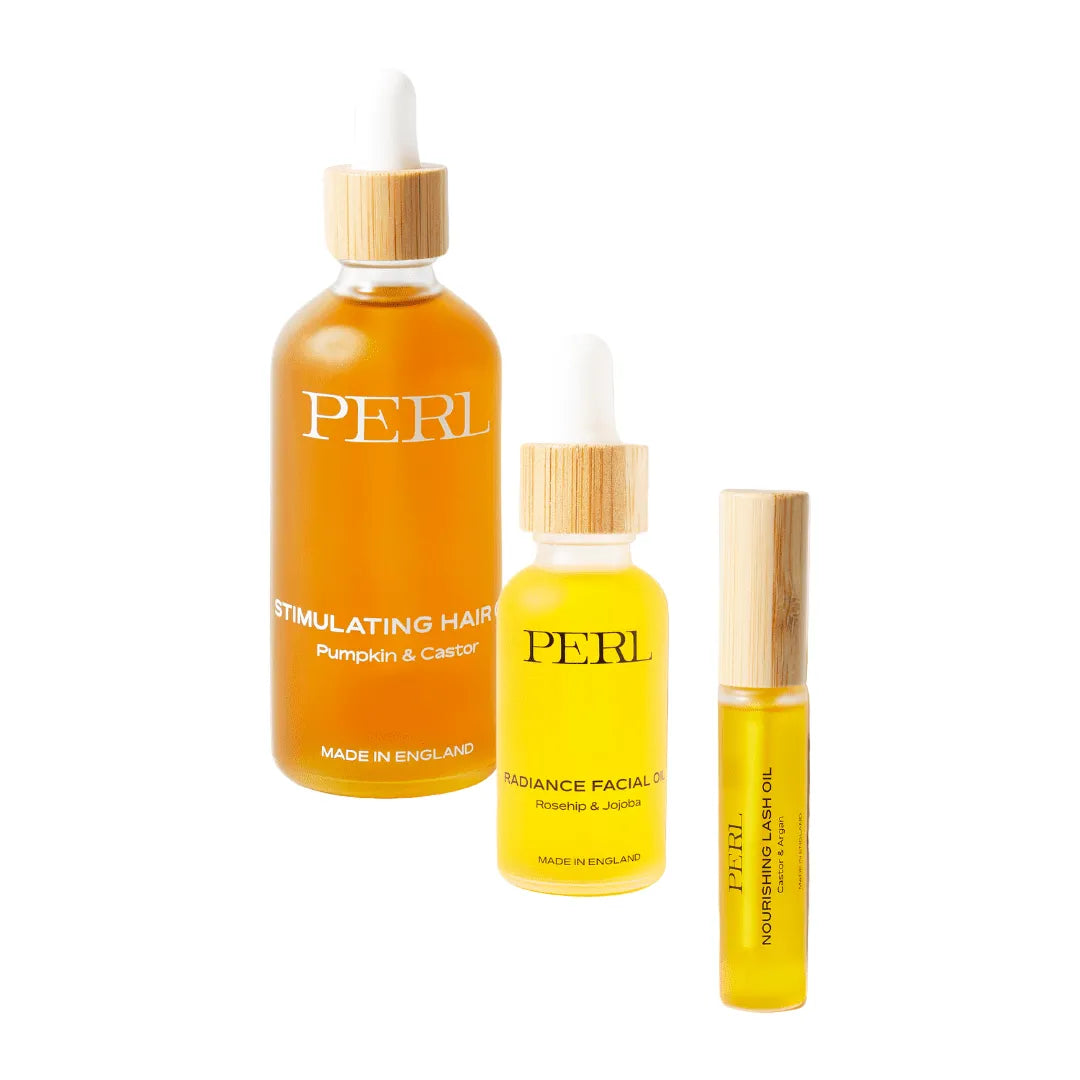 PERL Cosmetics Natural Hair and Skin Set - THE ULTIMATE GLOW-UP BUNDLE Health & Beauty > Personal Care > Massage & Relaxation > Massage Oil > Skin Oils > Natural Hair and Skin Set emmy-jane-boutique.myshopify.com