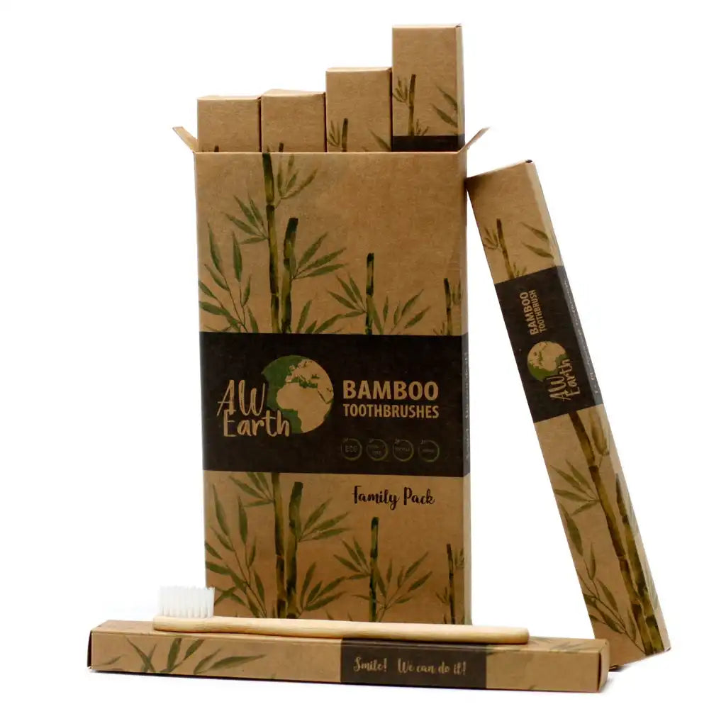 AWEarth Bamboo Wooden Toothbrushes - Eco Friendly Plastic Free & Vegan Health & Beauty > Personal Care > Oral Care > Toothbrushes > Eco-Friendly Toothbrushes emmy-jane-boutique.myshopify.com