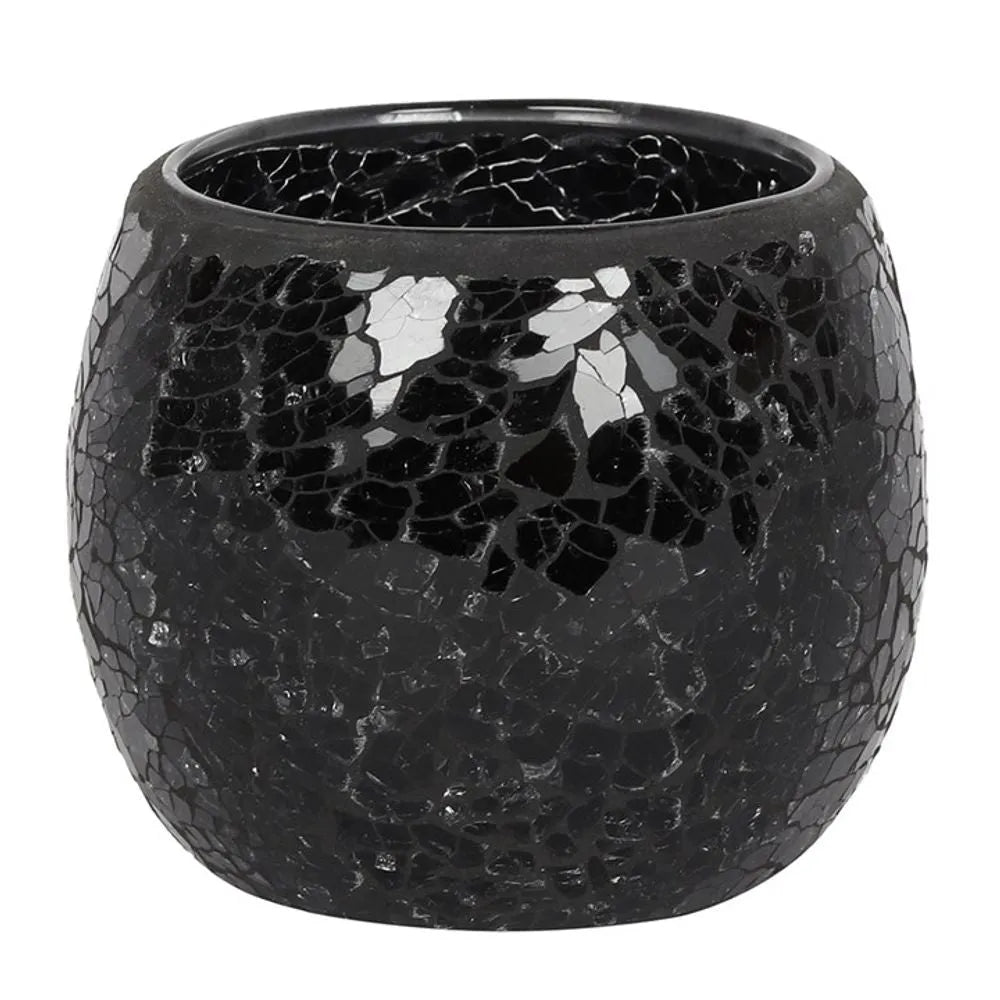Something Different Black Candle Holder - Black Crackle Glass Mosiac Candle Tealight Holders Home & Garden > Decor > Home Fragrance Accessories > Candle Holders > Black Metal Cage Candle Holders > Black Candle Holders > Black Crackle Glass Mosiac Candle Tealight Holders emmy-jane-boutique.myshopify.com