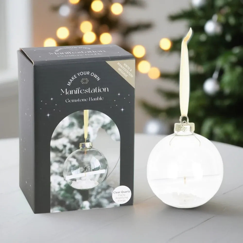 Clear Quartz Manifestation Christmas Bauble Kit