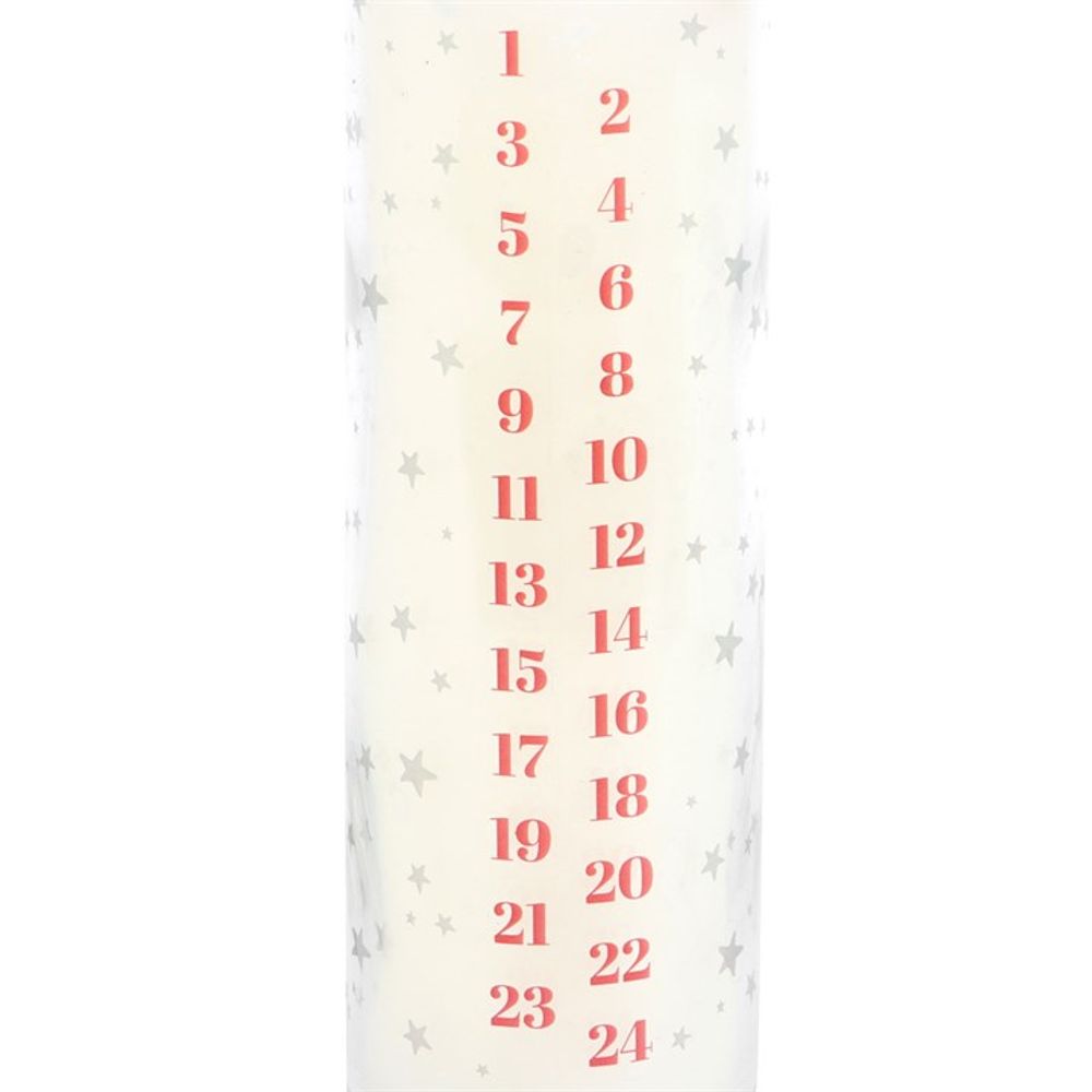 White Vanilla Advent Tube Candle - 24 Day Countdown to Xmas