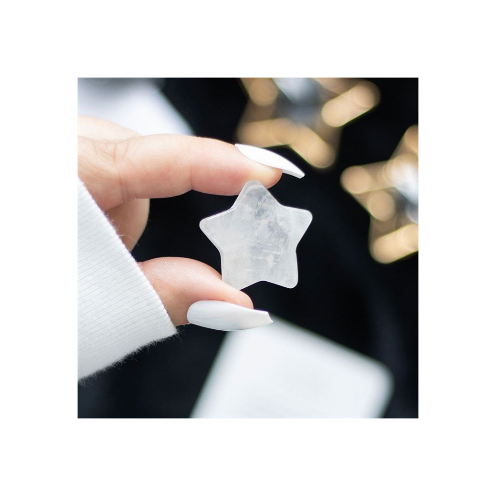 Clear Quartz Crystal Star in a Bag - Meditation Gift