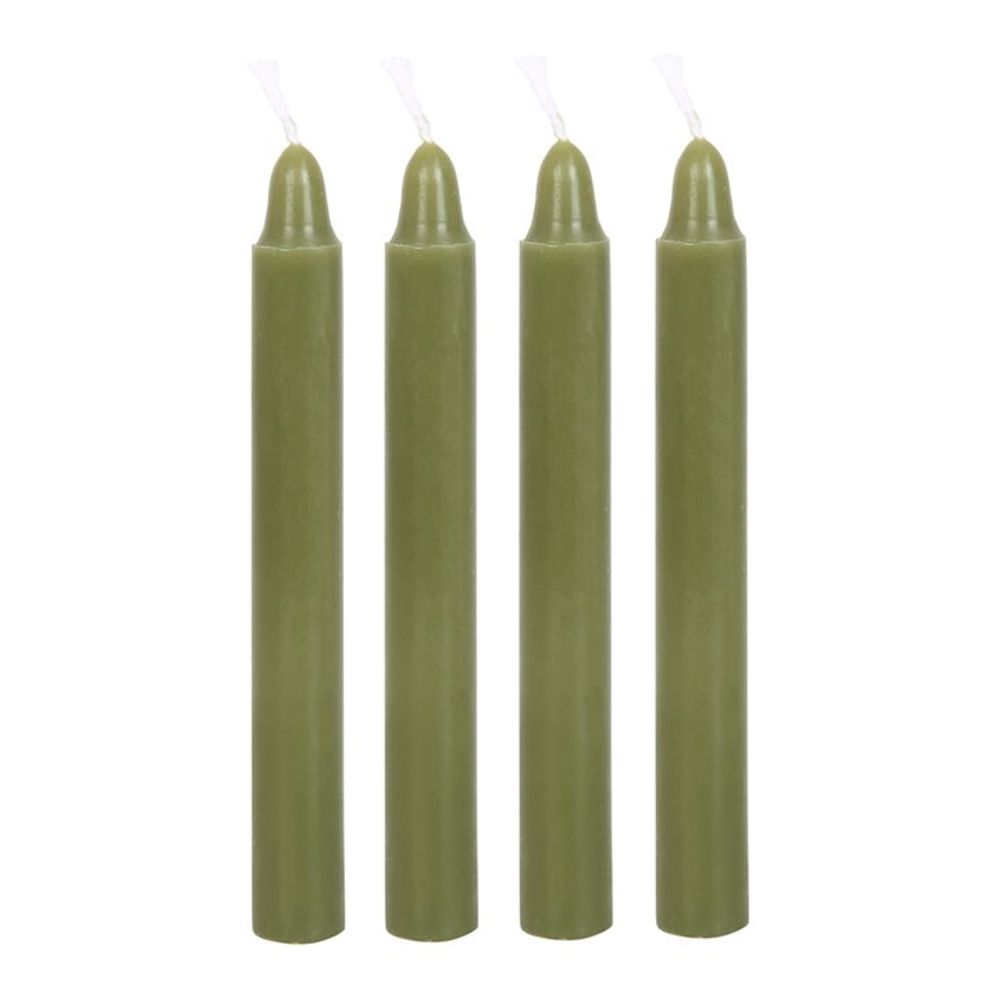 Cedar & Pine Winter Ritual Spell Candles - Green, pack of 12.