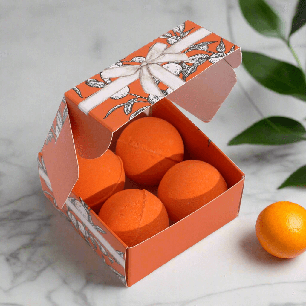 Emmy Jane - Ancient Wisdom - Vitamin C Skincare Bathbomb Gift Set Treat your skin with our set of Four Fizzing Bath Bombs for a luxurious soak. Packed with nourishing ingredients and uplifting citrus scents, these products are designed to cleanse, soften, and brighten the skin, leaving it feeling refreshed and revitalised. Made with high-quality ingredients🔸Paraben and sulphate free🔸Cruelty-free