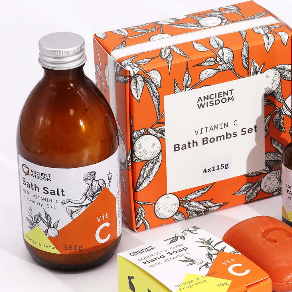 Ancient Wisdom Vitamin C Bath Salt - Himalayan Salt and Essential Oils Health & Beauty > Personal Care > Cosmetics > Bath & Body > Bath Additives > Bath Salts > Bath Salts Gift Sets > Aromatherapy Bath Salt Gift Set > Vitamin C Bath Salt > Himalayan Salt and Essential Oils emmy-jane-boutique.myshopify.com