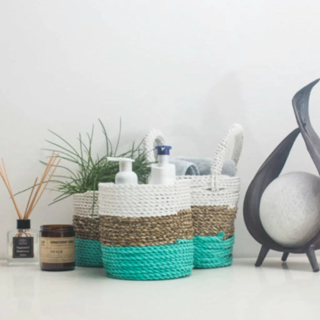 Ancient Wisdom Handwoven Indonesian Seagrass Baskets - Set of 3 - Choice of 5 Colours Home & Garden > Household Supplies > Storage & Organisation > Household Storage Containers > Handwoven Indonesian Seagrass Baskets emmy-jane-boutique.myshopify.com
