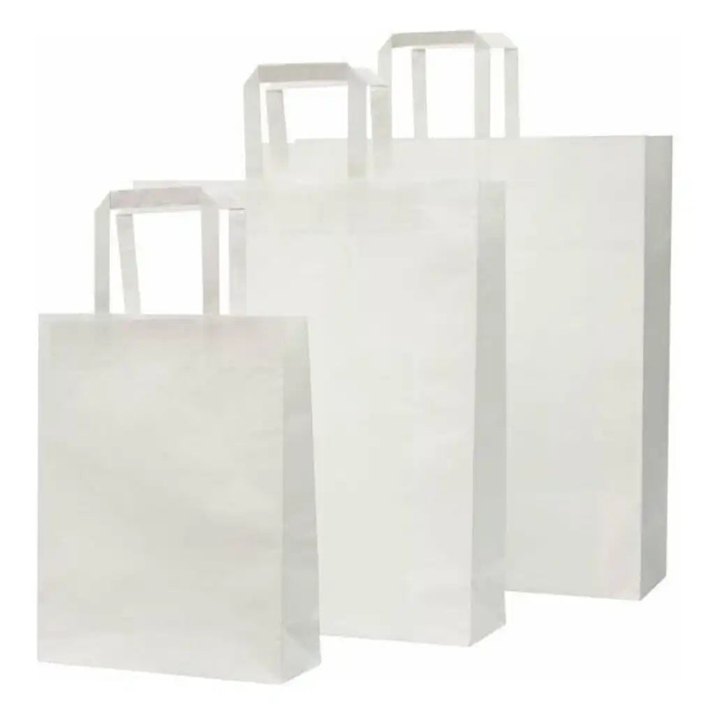 Emmy Jane Paper Carrier Bags - Recycled & Recyclable - 2 Sizes - White or Brown Arts & Entertainment > Party & Celebration > Gift Giving > Gift Wrapping > Gift Bags > Plain Paper Gift Bags > Paper Carrier Bags > Recycled Paper Bags emmy-jane-boutique.myshopify.com