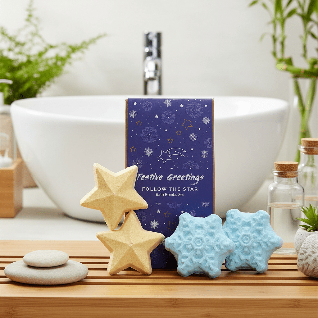 Christmas Bath Bomb Gift Set - Handmade in the UK - Xmas Gift Set