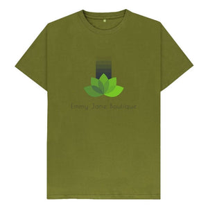 Moss Green Mens Organic Cotton  T-Shirt - EjB Eco Tee - Eco-Friendly UK Made