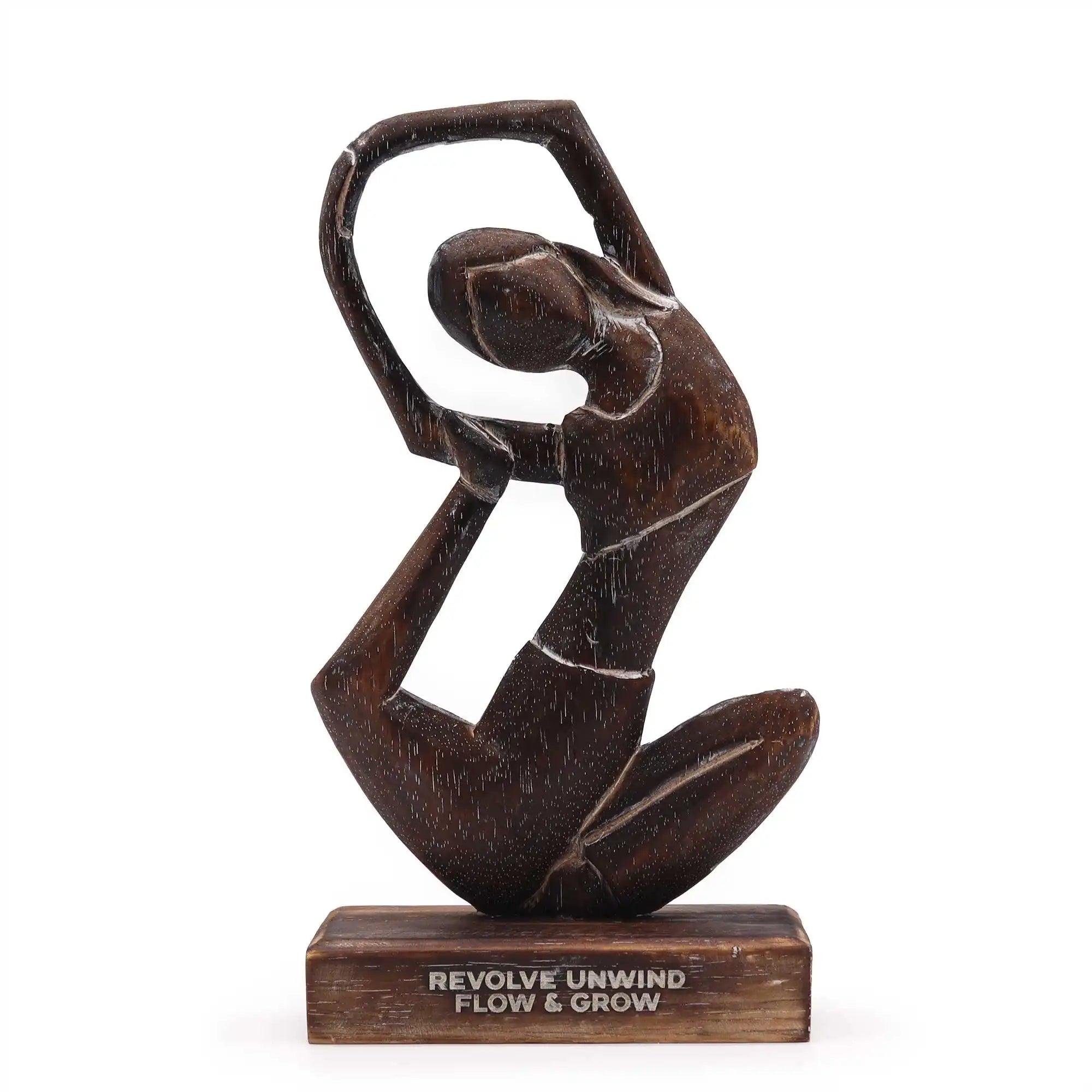 Ancient Wisdom Wooden Yoga Lady Figure - Handcrafted From Sustainable Wood Home & Garden > Decor > Artwork > Posters, Prints & Visual Artwork > Wooden Yoga Lady Figures > Handcrafted Wooden Figures > Sustainable Wood Statues emmy-jane-boutique.myshopify.com
