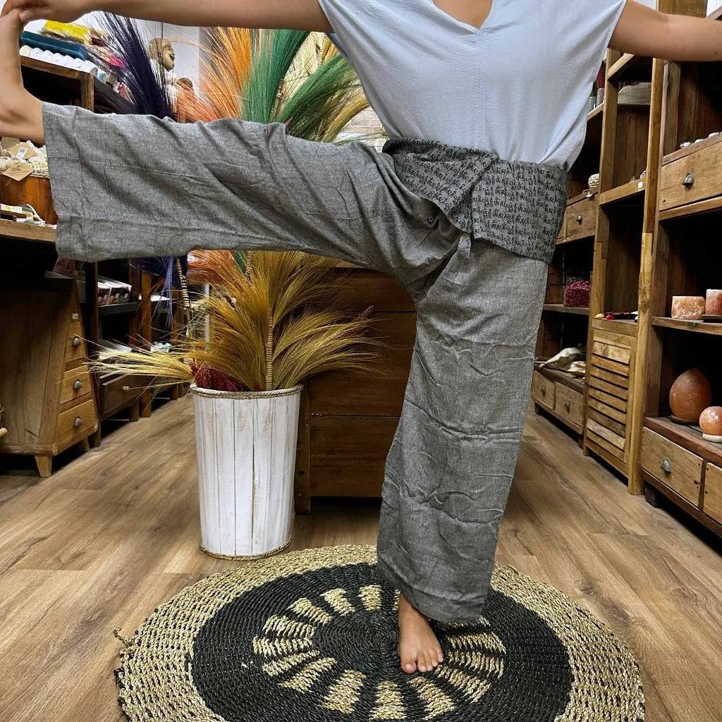 Ancient Wisdom Cotton Yoga Trousers Comfy Festival Pants - 3 Styles - Colourful Prints Apparel & Accessories > Clothing > Pants > Unisex Yoga Pants > Cotton Festival Pants > Colourful Cotton Summer Trousers emmy-jane-boutique.myshopify.com