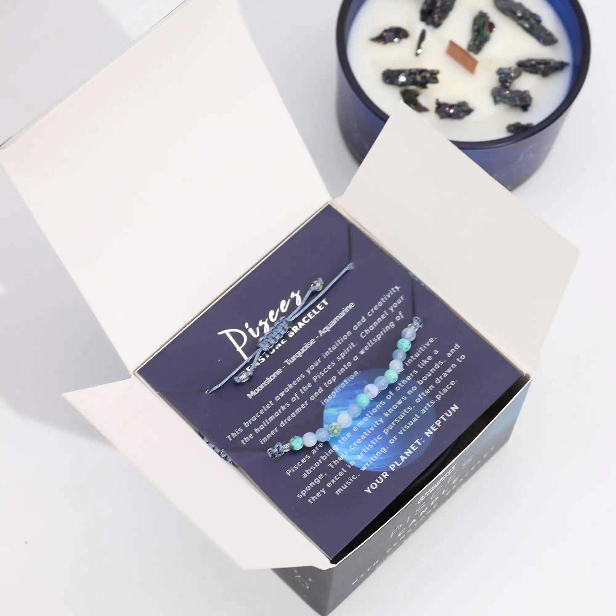 Ancient Wisdom Gemstone Candle Gifts - Zodiac Crystal Candles with Gemstone Bracelets Home & Garden > Decor > Home Fragrances > Candles > Soy Wax Candles > Gemstone Candle Gifts > Zodiac Crystal Candles with Gemstone Bracelets emmy-jane-boutique.myshopify.com