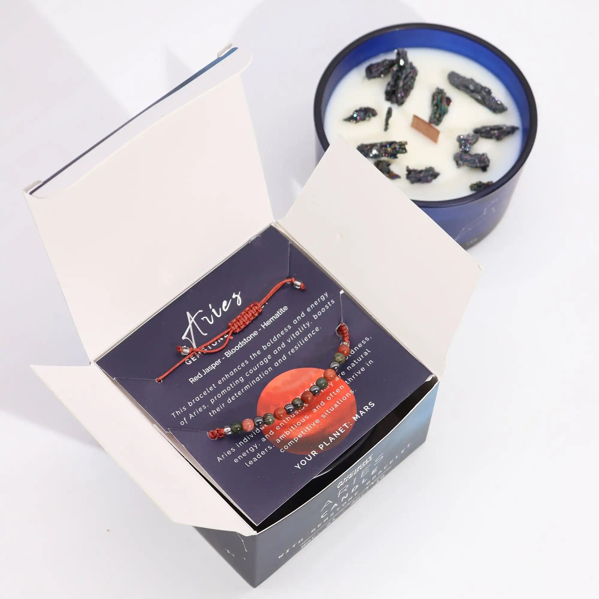 Ancient Wisdom Gemstone Candle Gifts - Zodiac Crystal Candles with Gemstone Bracelets Home & Garden > Decor > Home Fragrances > Candles > Soy Wax Candles > Gemstone Candle Gifts > Zodiac Crystal Candles with Gemstone Bracelets emmy-jane-boutique.myshopify.com