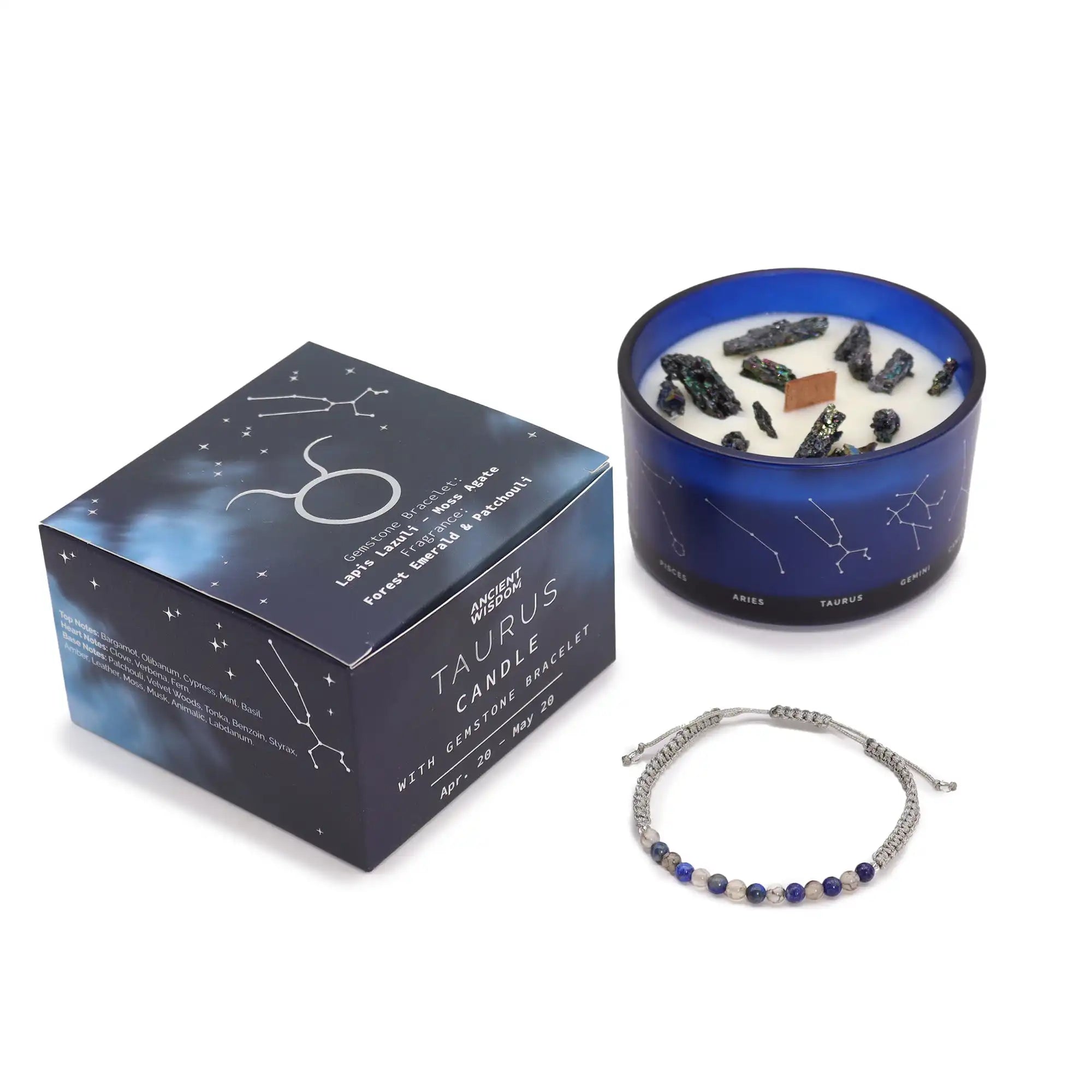 Ancient Wisdom Gemstone Candle Gifts - Zodiac Crystal Candles with Gemstone Bracelets Home & Garden > Decor > Home Fragrances > Candles > Soy Wax Candles > Gemstone Candle Gifts > Zodiac Crystal Candles with Gemstone Bracelets emmy-jane-boutique.myshopify.com
