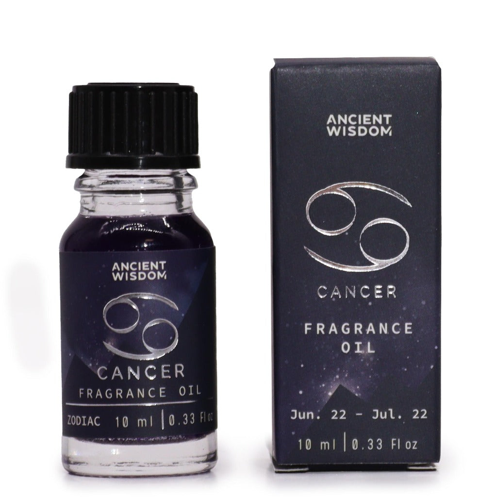 Emmy Jane - Ancient Wisdom - Zodiac Fragrance Oils with Bio Glitter and Gemstones Made in the UK. The Essence of The Stars. Welcome to a celestial journey where fragrance meets the cosmos. We are proud to present our exclusive collection of Zodiac Fragrance Oils, designed to connect your inner being with the celestial energy of your star sign. Each bottle is a crafted representation of the night sky, with dark hues and bio glitter mimicking the twinkling stars that guide our fate.