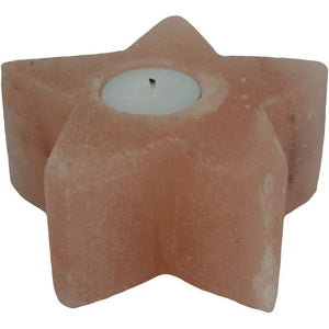 Emmy Jane Boutique Natural Himalayan Salt Rock Tealight Candle Holders - Grey or Pink