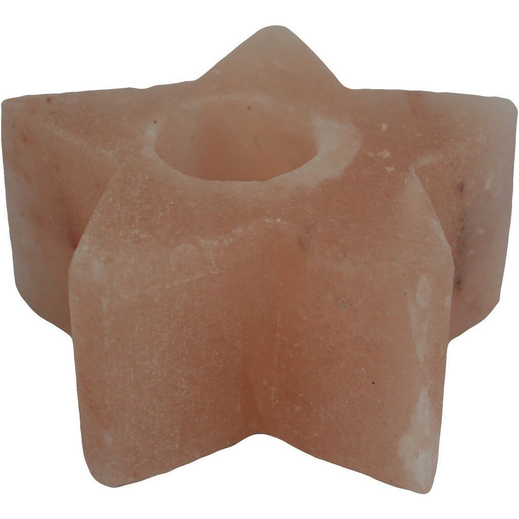 Emmy Jane Boutique Natural Himalayan Salt Rock Tealight Candle Holders - Grey or Pink