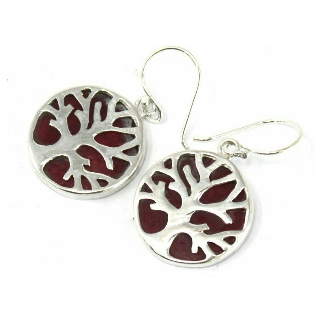 Emmy Jane Boutique Natural Shell Jewellery - Tree of Life Silver Earrings & Pendants