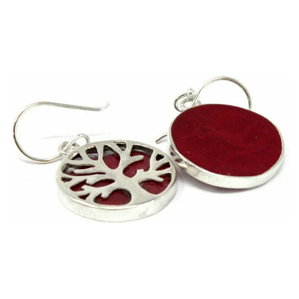 Emmy Jane Boutique Natural Shell Jewellery - Tree of Life Silver Earrings & Pendants