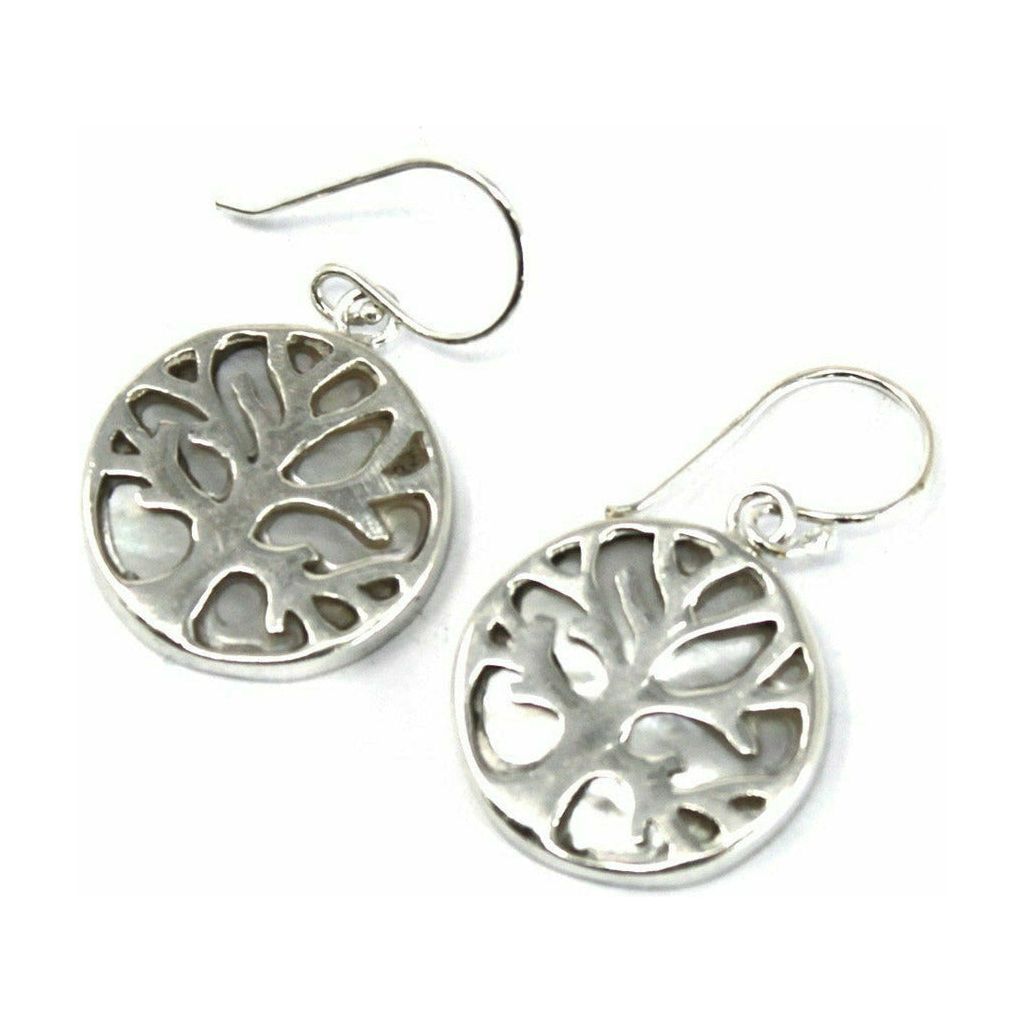 Emmy Jane Boutique Natural Shell Jewellery - Tree of Life Silver Earrings & Pendants