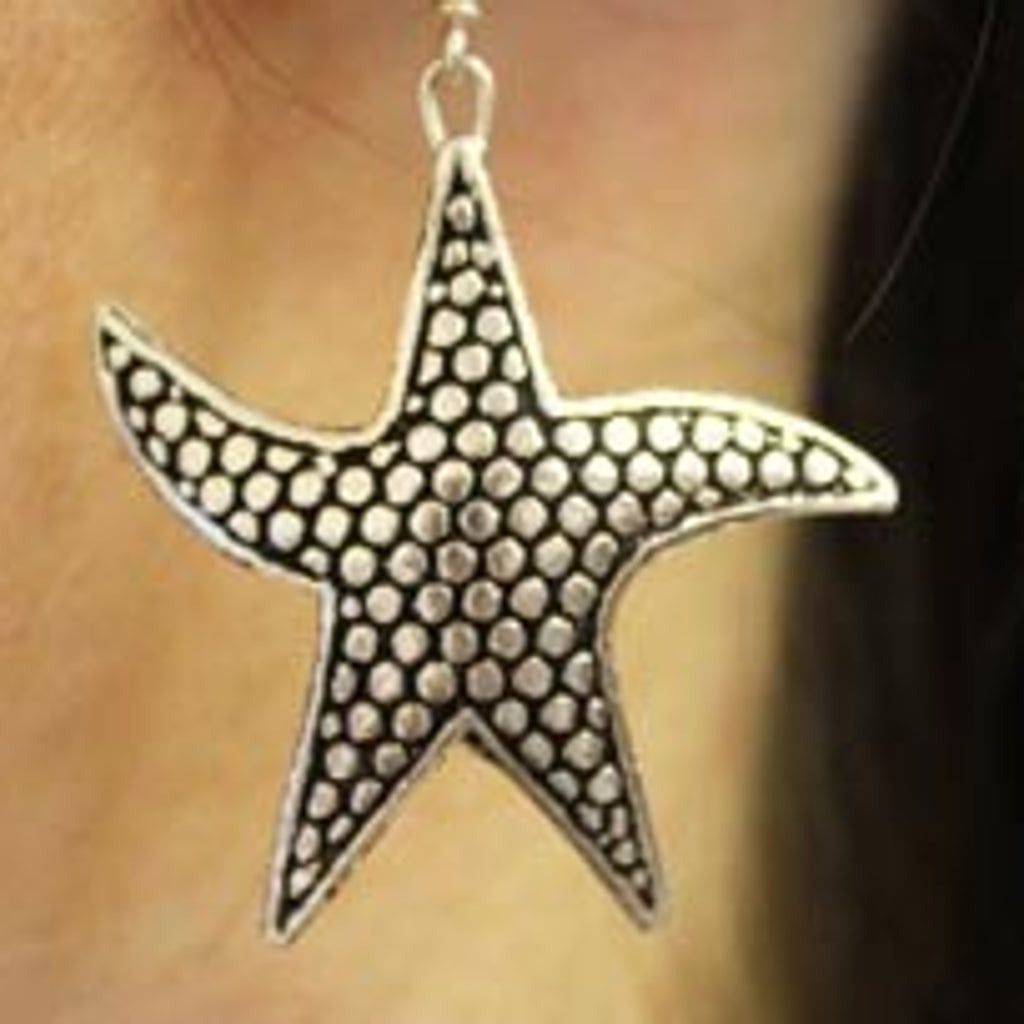 Emmy Jane Boutique Thai Silver Jewellery - Star Fish Earrings -925 Sterling Silver