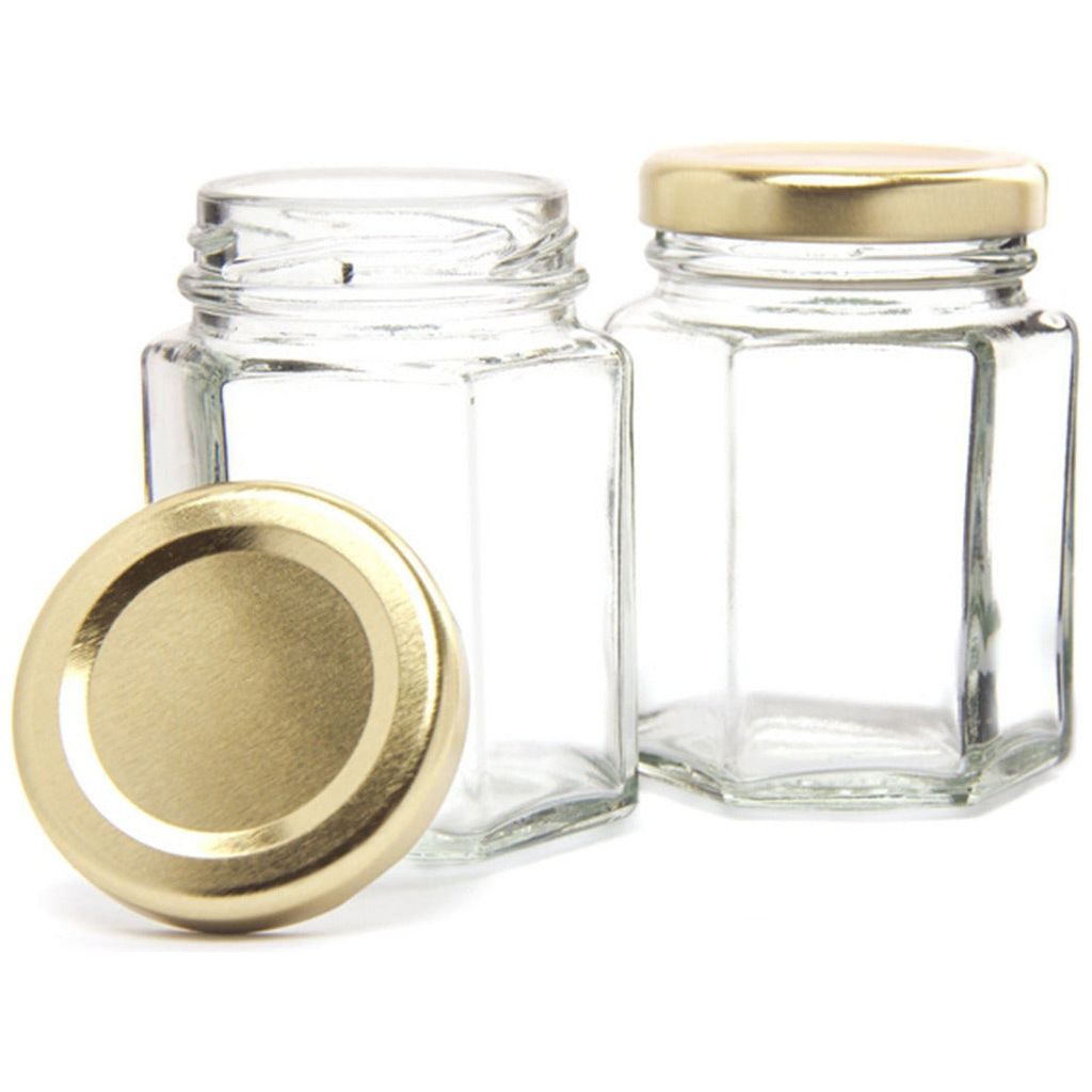 Emmy Jane Boutique Small Glass Jam Jars - Pack of 6 - Home Storage Containers