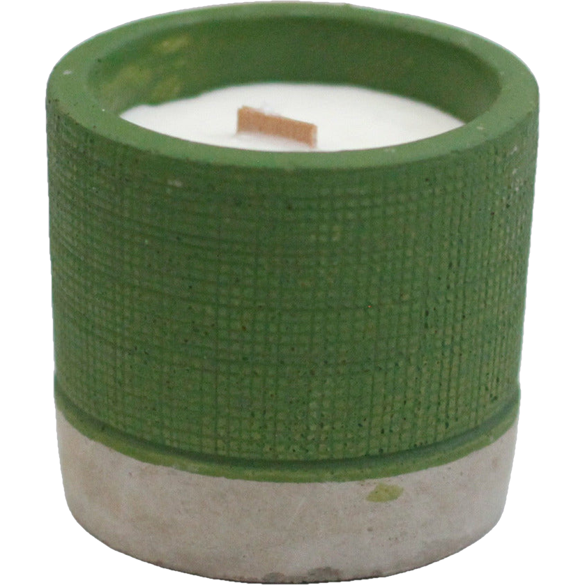 Emmy Jane Boutique Concrete Wooden Wick Soy Wax Candles - Long Burning - 6 Great Scents