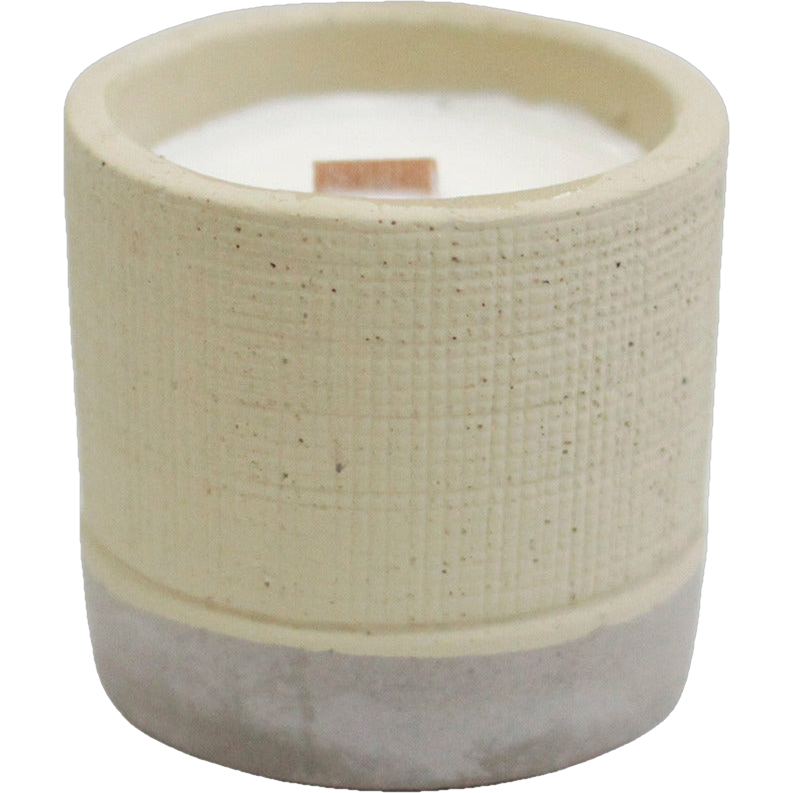 Emmy Jane Boutique Concrete Wooden Wick Soy Wax Candles - Long Burning - 6 Great Scents