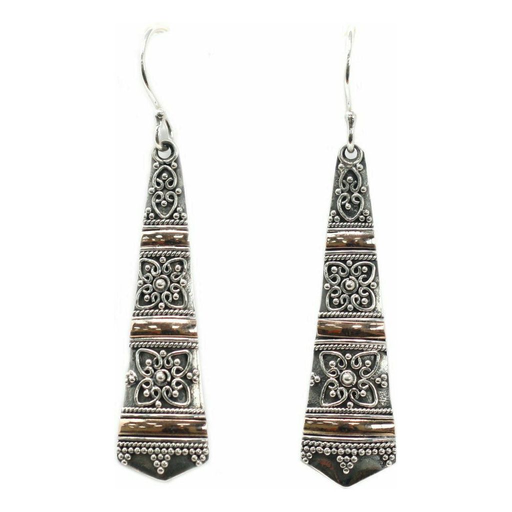 Emmy Jane Boutique Bali Jewellery - Handmade Silver & Gold Earrings - Tribal Drops