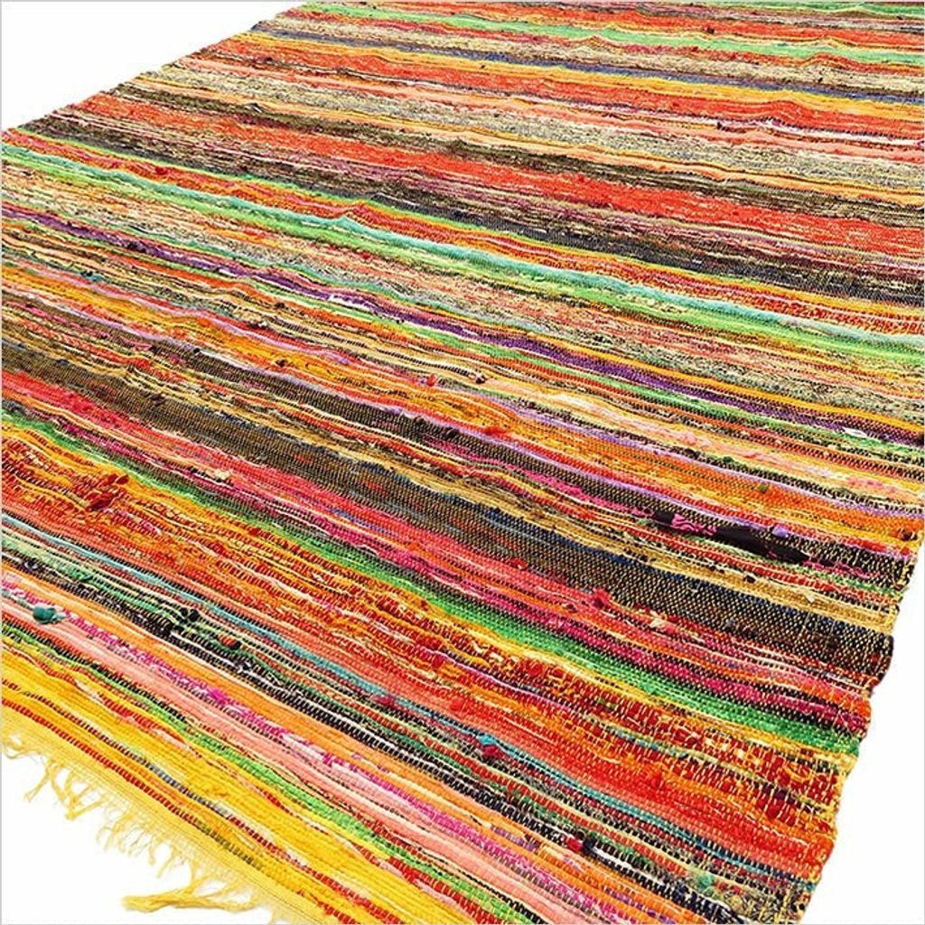 Emmy Jane Boutique Handmade Indian Rag Rugs - 4 Colours - Cotton & Recycled Materials - Fairly Traded