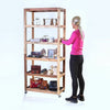 Emmy Jane Boutique Eco-Friendly Wooden Shelving Unit with Casters - Recycled Teak Wood Shelves