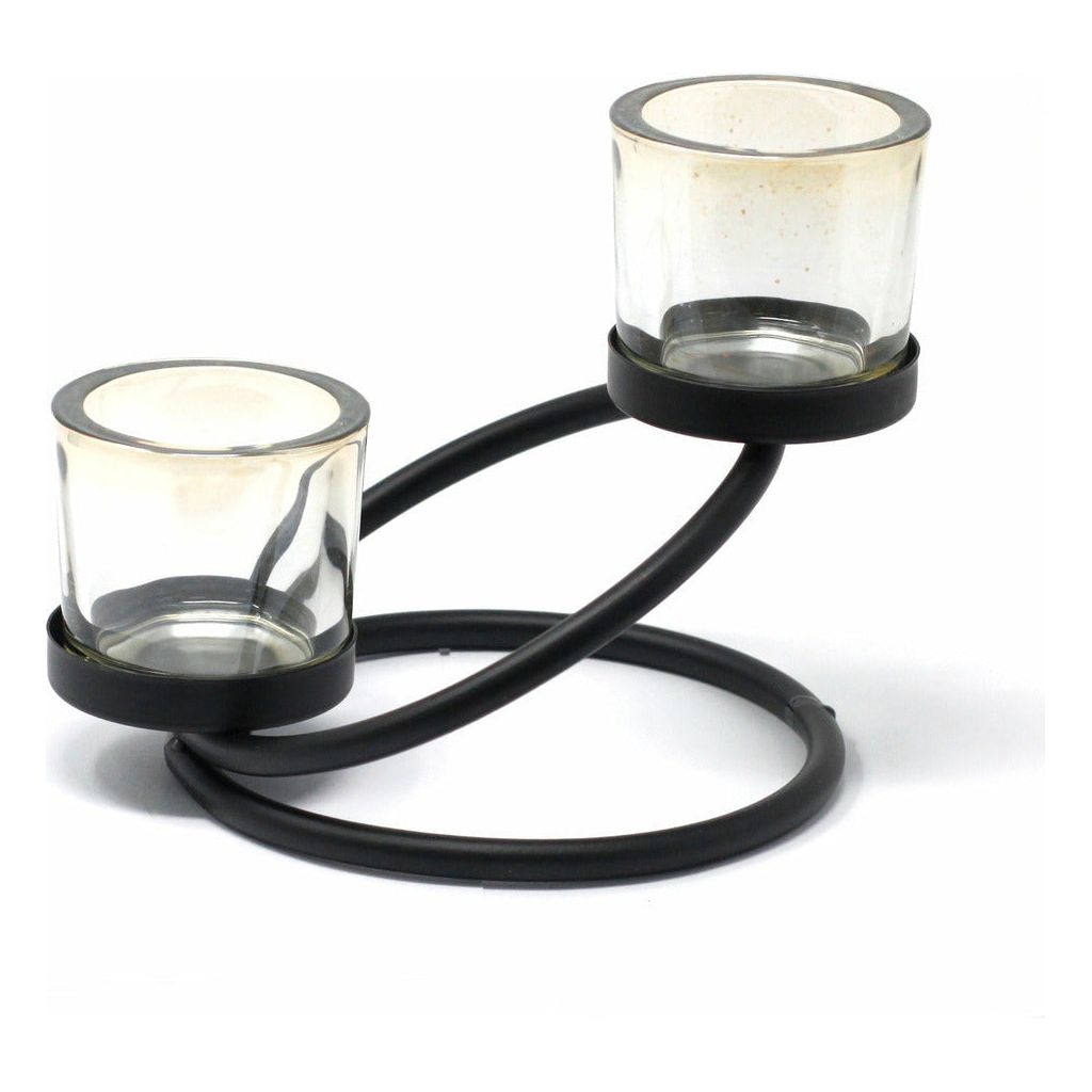 Emmy Jane Boutique Centrepiece Iron Votive Candle Holder - 2 Cup Double Step