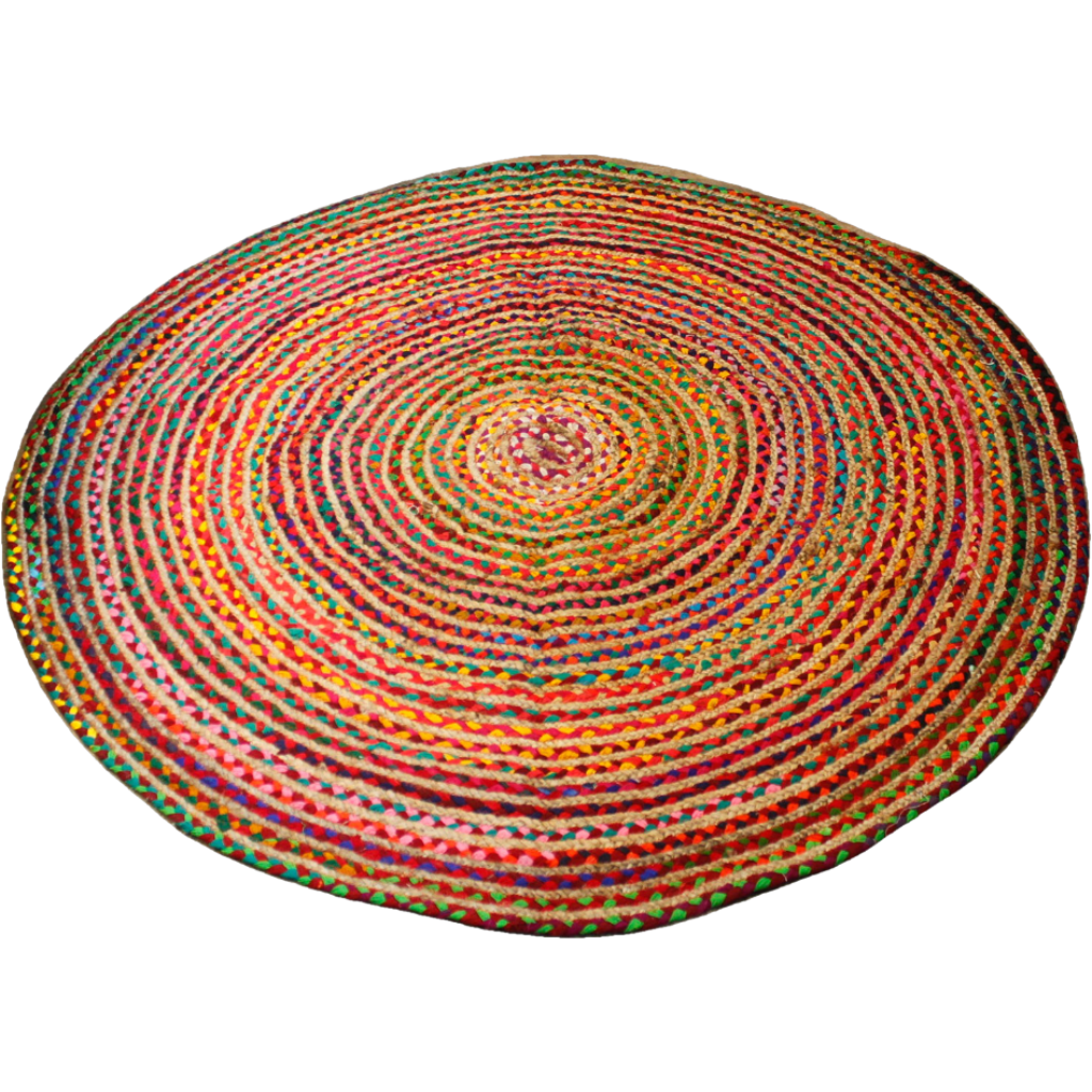 Emmy Jane Boutique AW-Artisan - Handmade Round Jute and Recycled Cotton Rugs - 3 Sizes Available