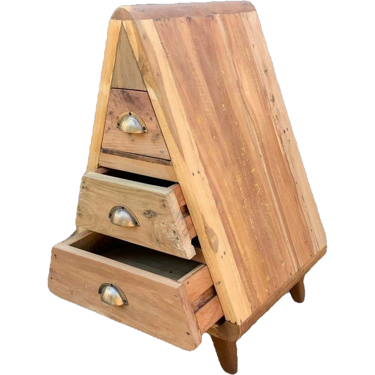 Emmy Jane BoutiqueTriangle Storage 3 Drawers - Recycled Wood from retired fishing boats