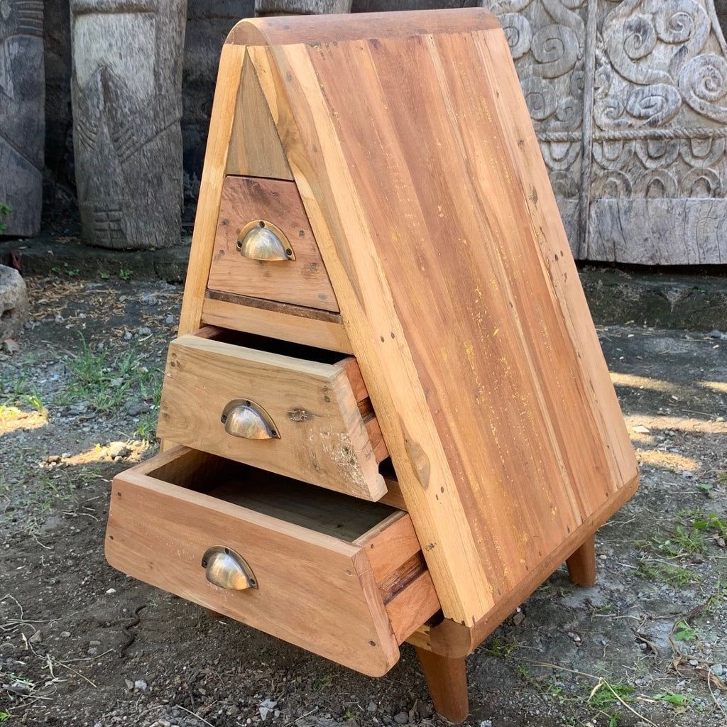 Emmy Jane Boutique Eco-Friendly Storage Drawers - Recycled Teak Wood Small Chest of Drawers