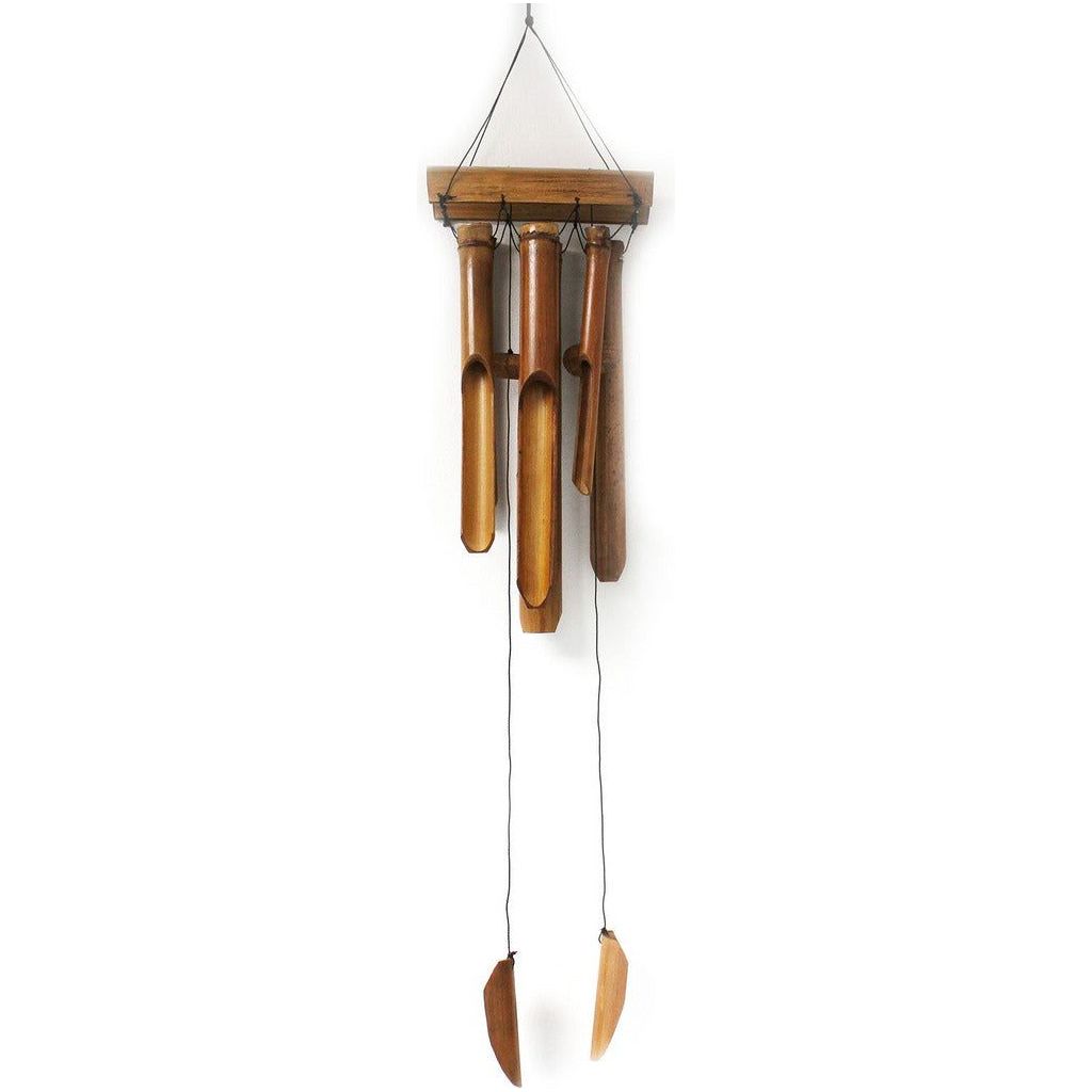 Emmy Jane Boutique Bamboo Mountain Wind Chimes - Natural Garden Decor - 3 Sizes