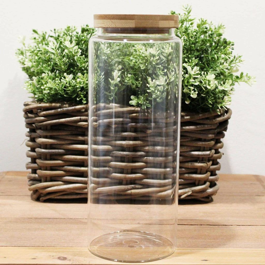 Emmy Jane Boutique AW Earth - Eco Friendly Cottage Bamboo & Glass Storage Jars - Natural Home Storage