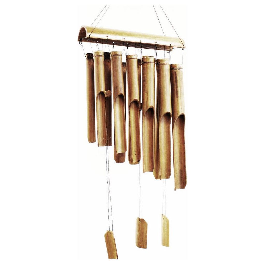 Emmy Jane Boutique Bamboo Mountain Wind Chimes - Natural Garden Decor - 3 Sizes