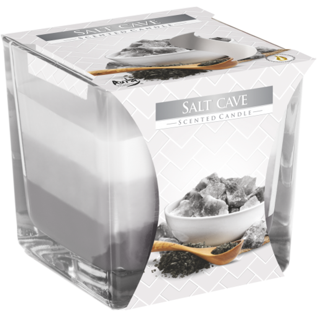 Emmy Jane Boutique Rainbow Jar Candle - 32 hr Burn time + Free Tealights & Salt Cave Vanilla or Lavender